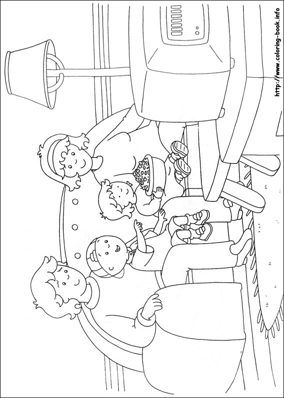 Plansa de colorat cu Caillou 66 63
